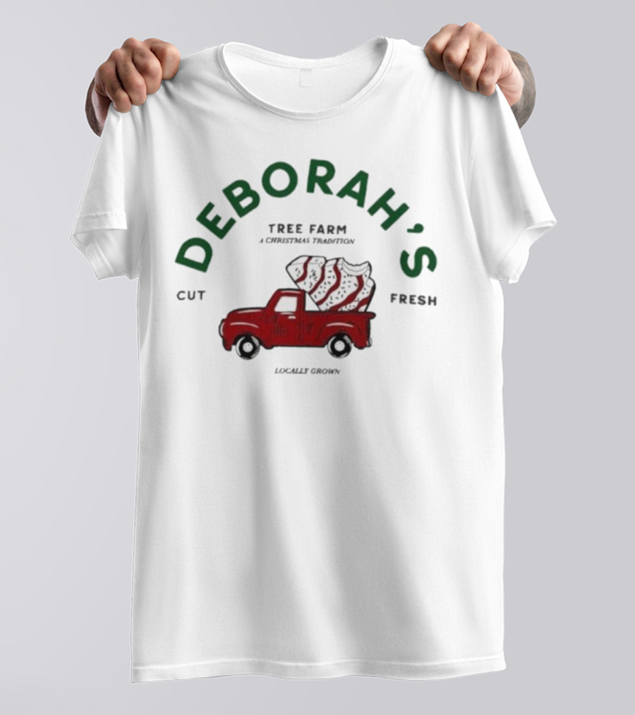 Deborah’s Tree Farm A Christmas Tradition Cut Fresh Locally Grown Holiday Truck T-Shirt