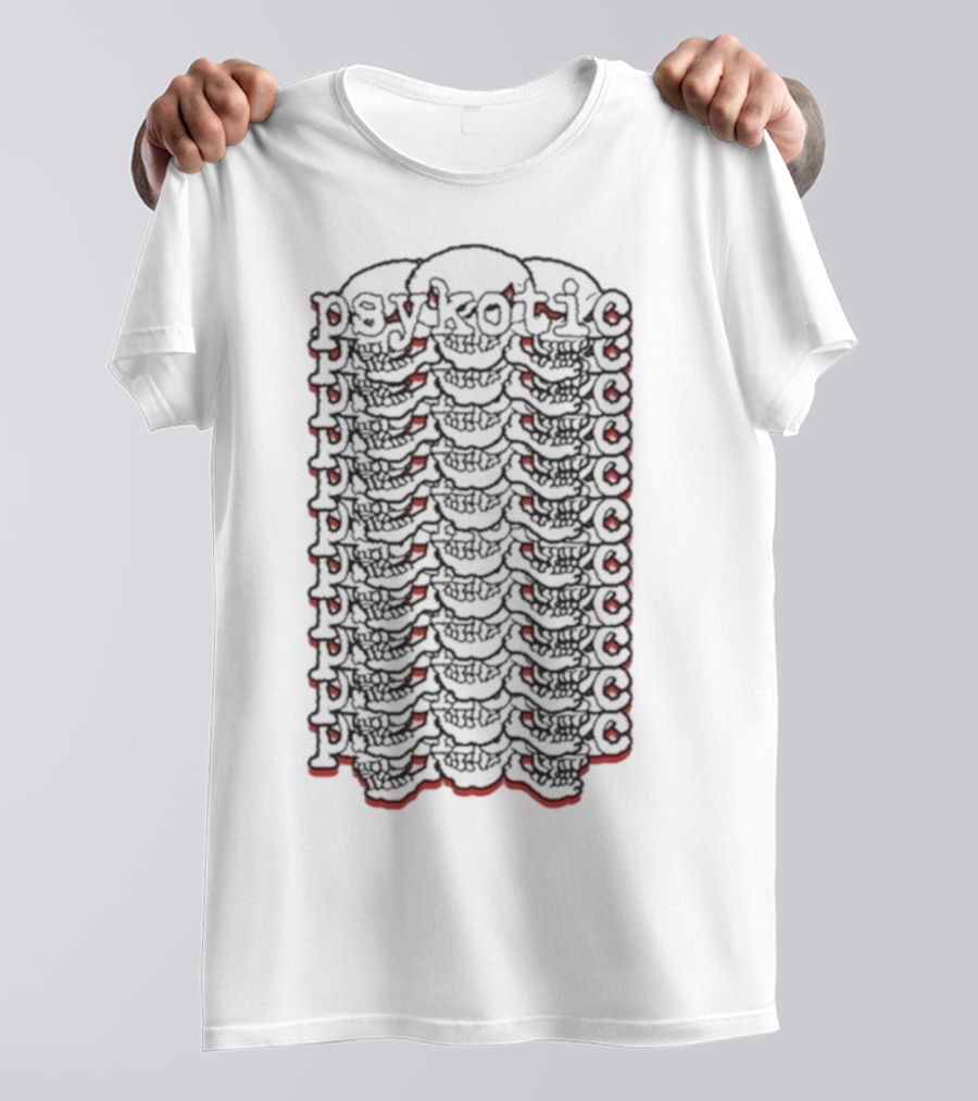 Psykotic Skulls Pattern Osamason T-Shirt