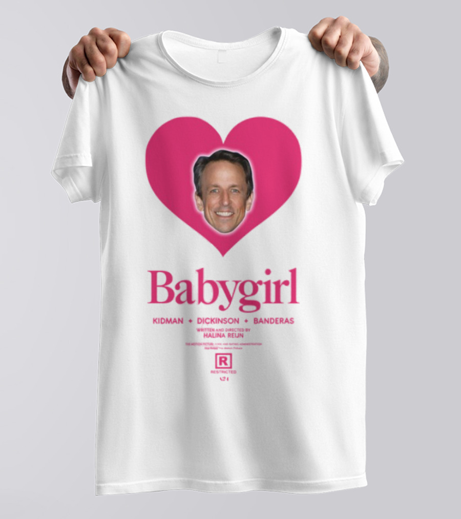 Seth Meyers Babygirl Heart Design T-Shirt