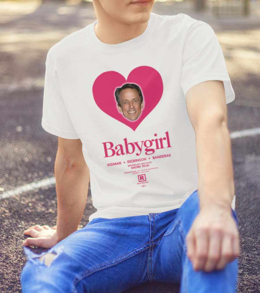 Seth Meyers Babygirl Heart Design T-Shirt