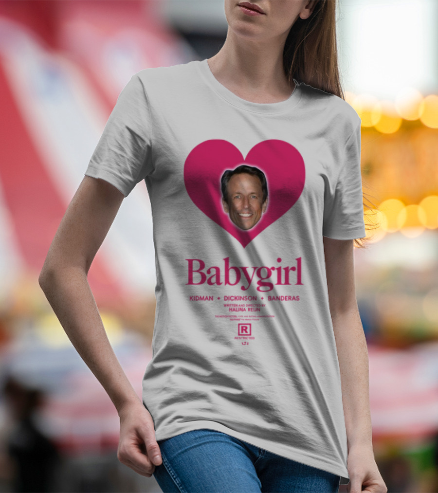 Seth Meyers Babygirl Heart Design T-Shirt