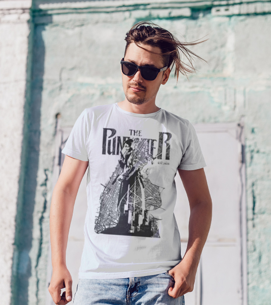The Punisher NYC Marvel 2025 Stylized Character Illustration T-Shirt