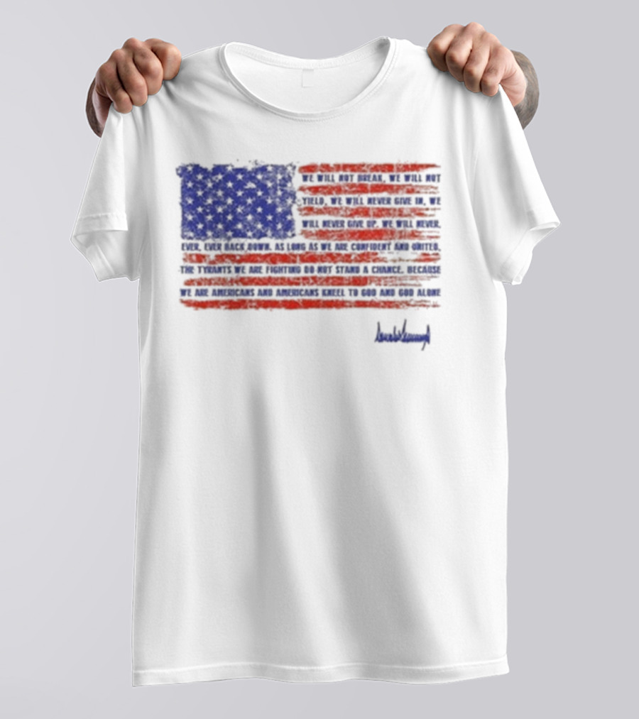 American Flag Trump Nation Proclamation Signed By Donald Trump T-Shirt