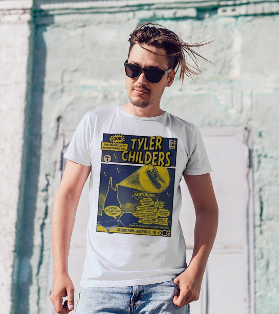 The Music City Adventures Of Tyler Childers Geodis Park Nashville TN October 10 2025 Featuring Charley Crockett Cory Branan T-Shirt