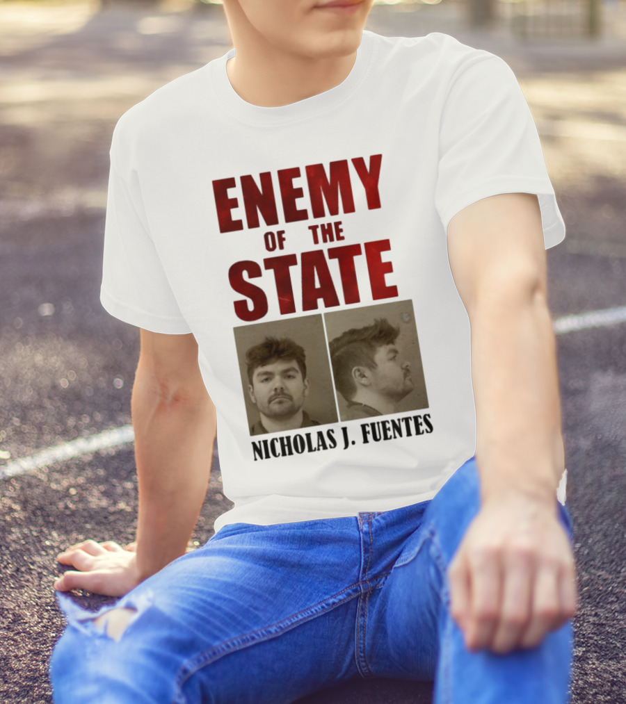 Enemy Of The State Nicholas J Fuentes Shot Image T-Shirt