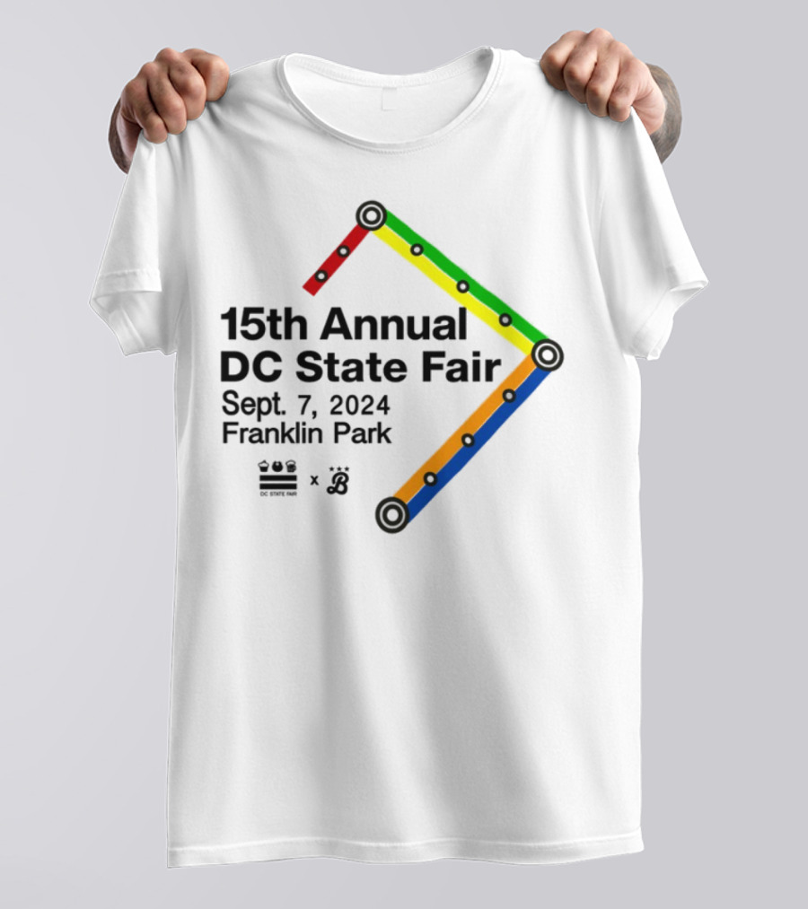 15th Annual DC State Fair Sept 7 2024 Franklin Park Metro Themed Design T-Shirt