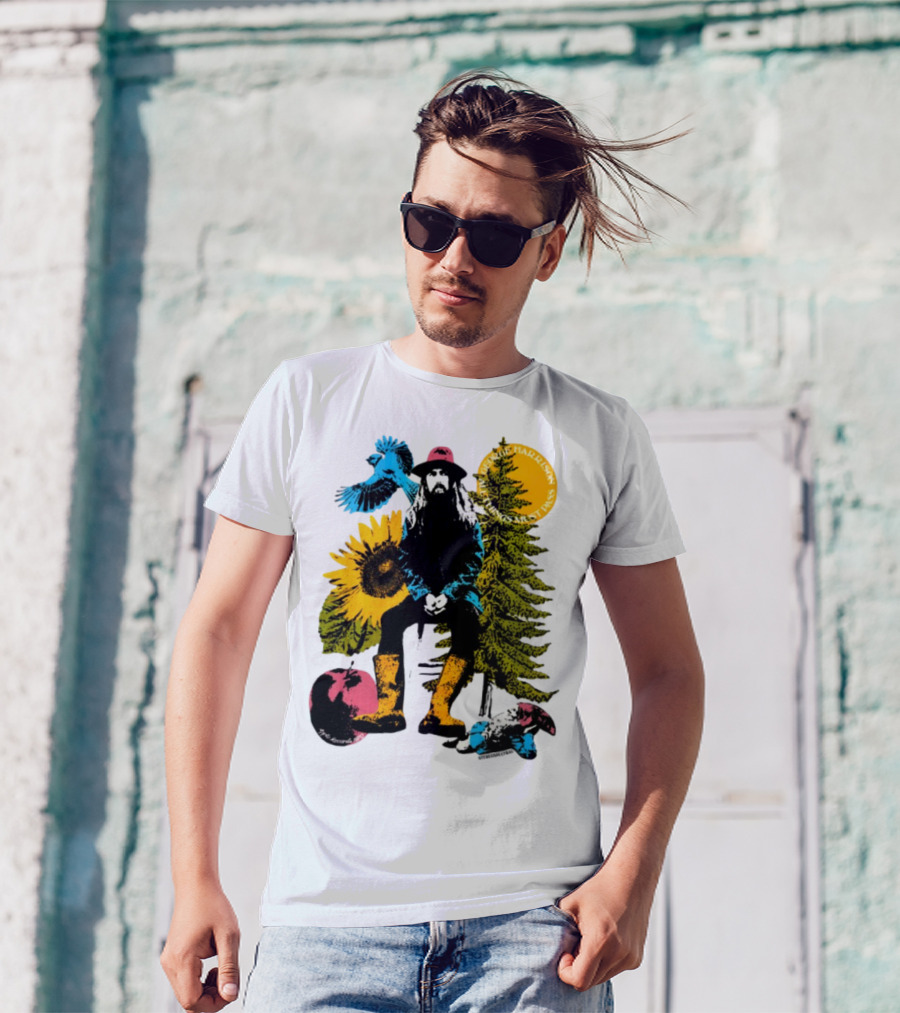 All Things Must Pass George Harrison Sunflower Tree Bird Apple T-Shirt