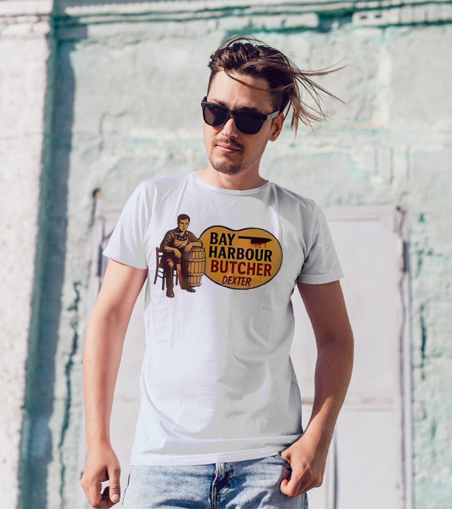 Bay Harbour Butcher Dexter Barrel Dark Vintage Style T-Shirt