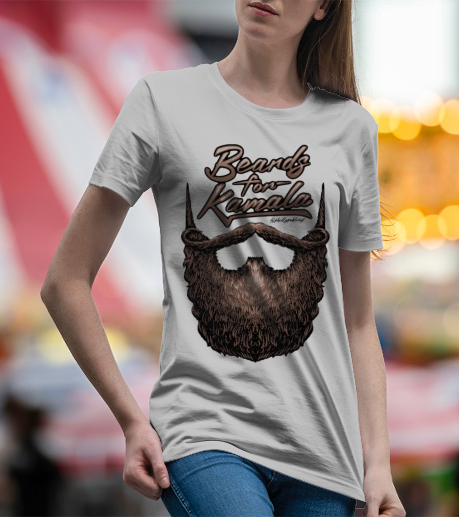 Beards For Kamala Philly Publicist Facial Hair Design T-Shirt