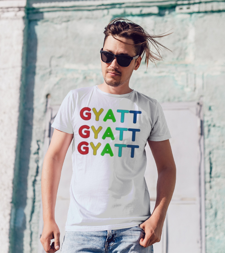 Benjixscarlett Gyatt Multicolor T-Shirt