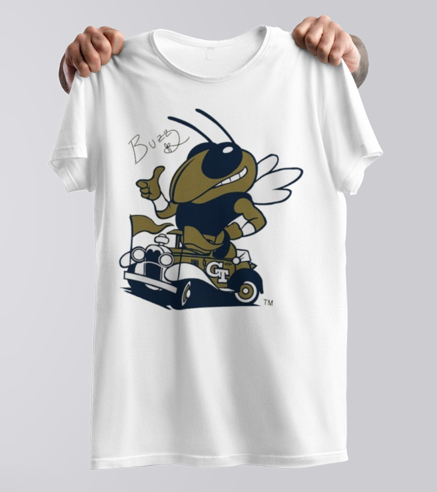 Buzz Georgia Tech Yellow Jacket GT Vintage Car Icon T-Shirt