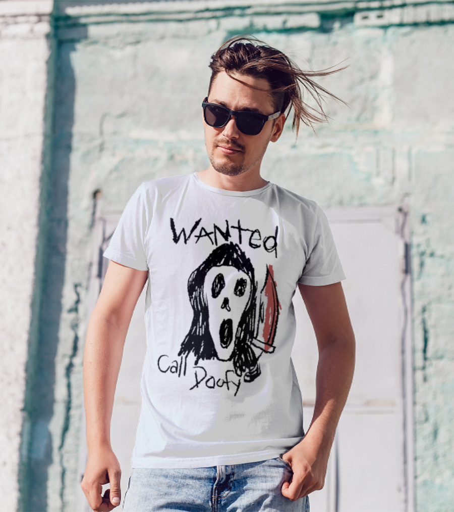 Wanted Call Doofy Scary Mask Knife T-Shirt