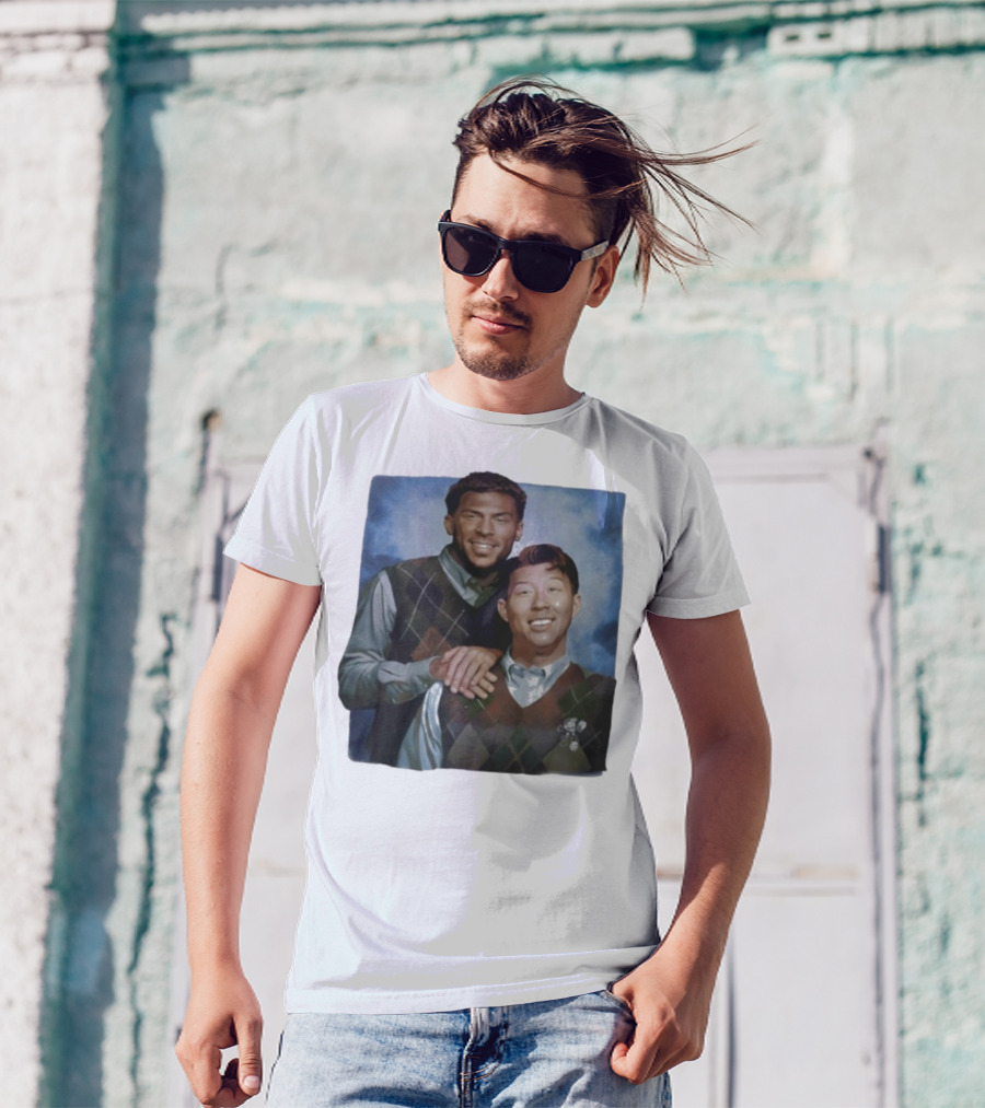 Denis Bouanga And Son Heung Min Los Angeles FC Step Brothers Vintage Style Comedy Parody Design T-Shirt