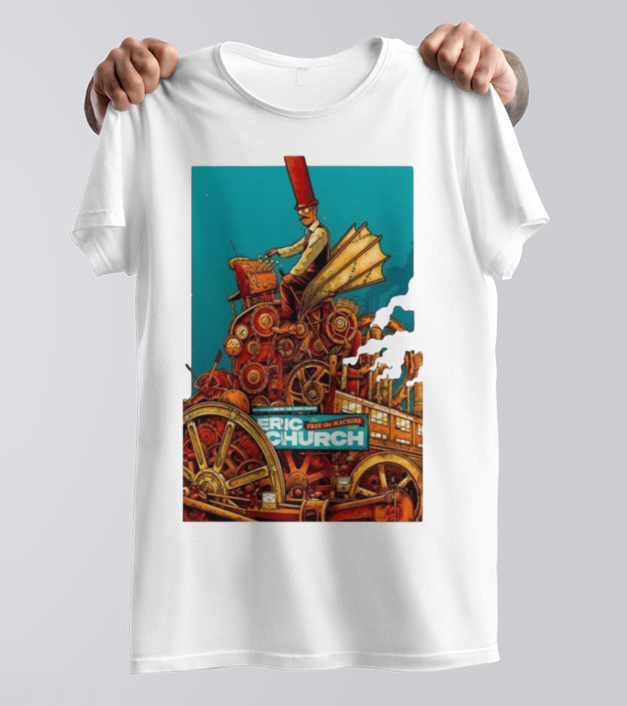 Eric Church The Outsiders Revival Tour Grand Rapids Oct 10 2025 Take The Machine T-Shirt