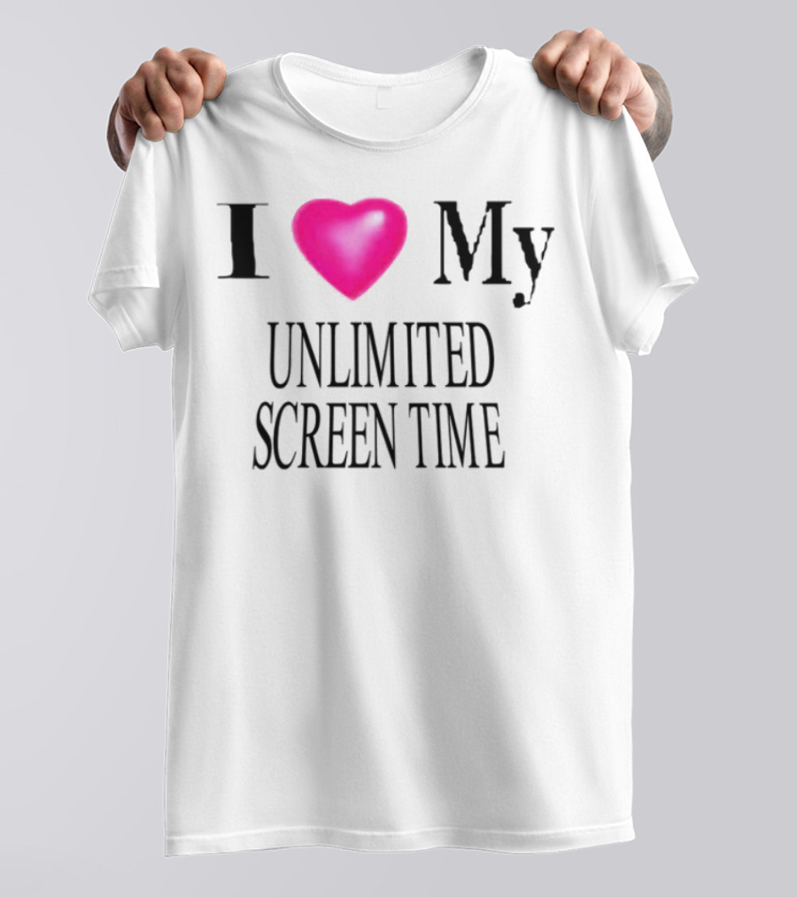 I Love My Unlimited Screen Time Heart T-Shirt