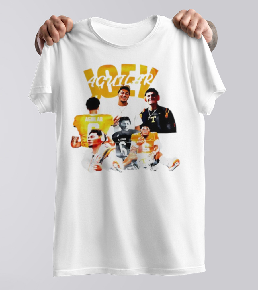 Joey Aguilar Tennessee Volunteers Football Lions Number 6 T-Shirt