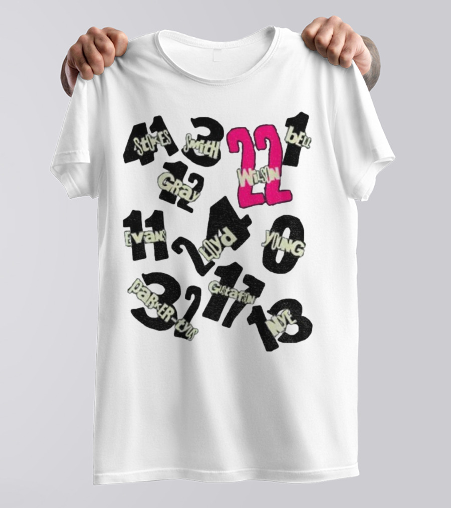 Las Vegas Aces 2022-23-25 World Champions Lloyd Wilson Young Parker Bell Stokes Smith Gray Plum Evans T-Shirt