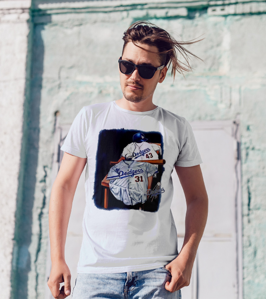 Los Angeles Dodgers 31 And 43 Baseball Jersey Vintage Collection T-Shirt