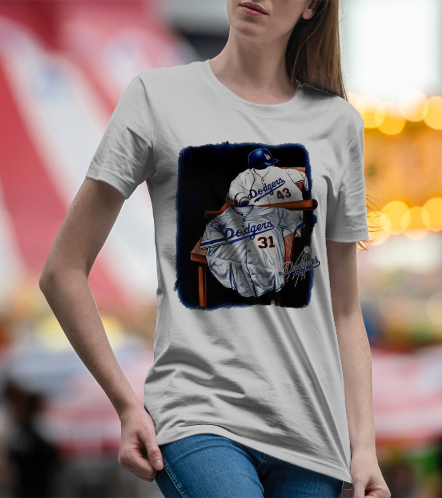 Los Angeles Dodgers 31 And 43 Baseball Jersey Vintage Collection T-Shirt