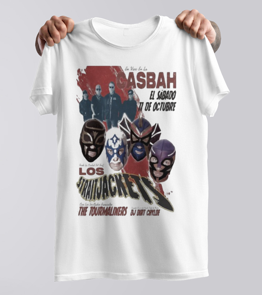 Los Straitjackets Y The Tourmaliners En Vivo El Sábado 11 De Octubre En Casbah San Diego T-Shirt