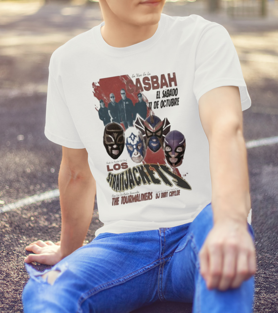 Los Straitjackets Y The Tourmaliners En Vivo El Sábado 11 De Octubre En Casbah San Diego T-Shirt