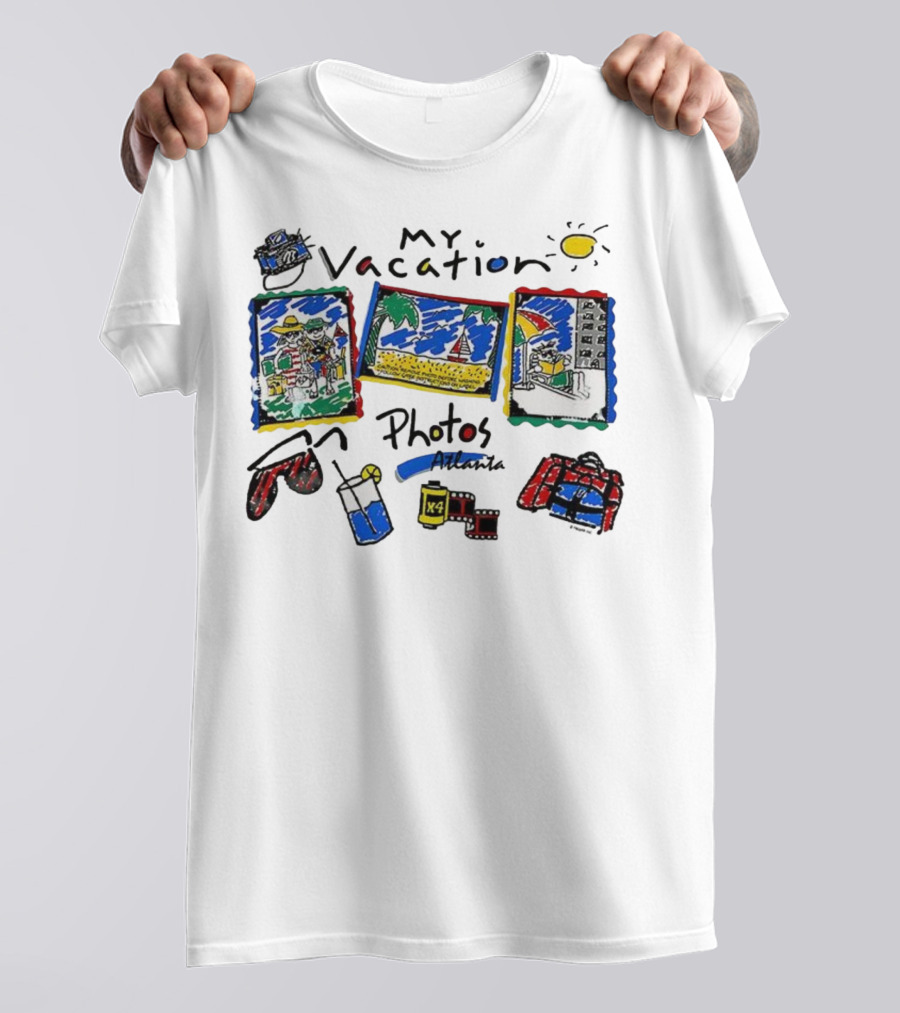 My Vacation Photos A74 Atlanta Sun Beach Camera Film Rolls T-Shirt