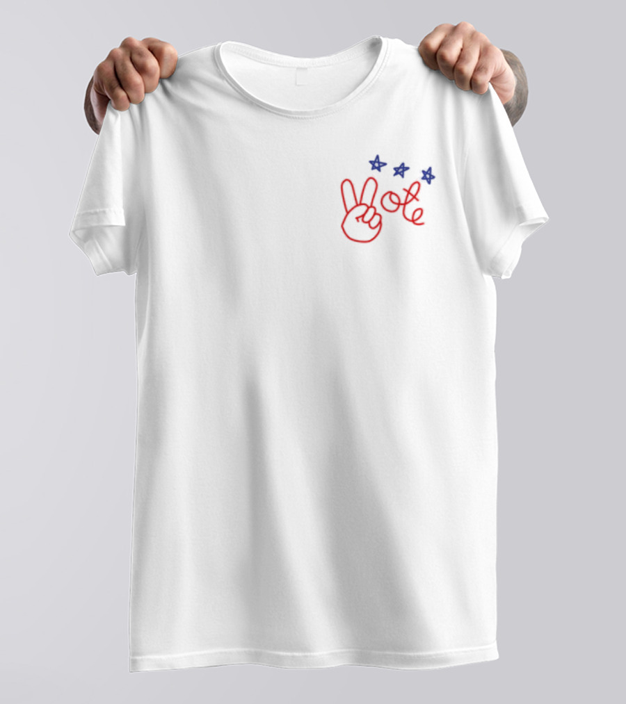 Nicolle Wallace Peace Hand Vote Stars T-Shirt
