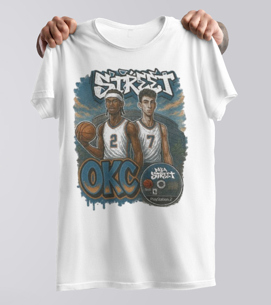 NBA Street OKC PlayStation 2 Basketball Street Art T-Shirt