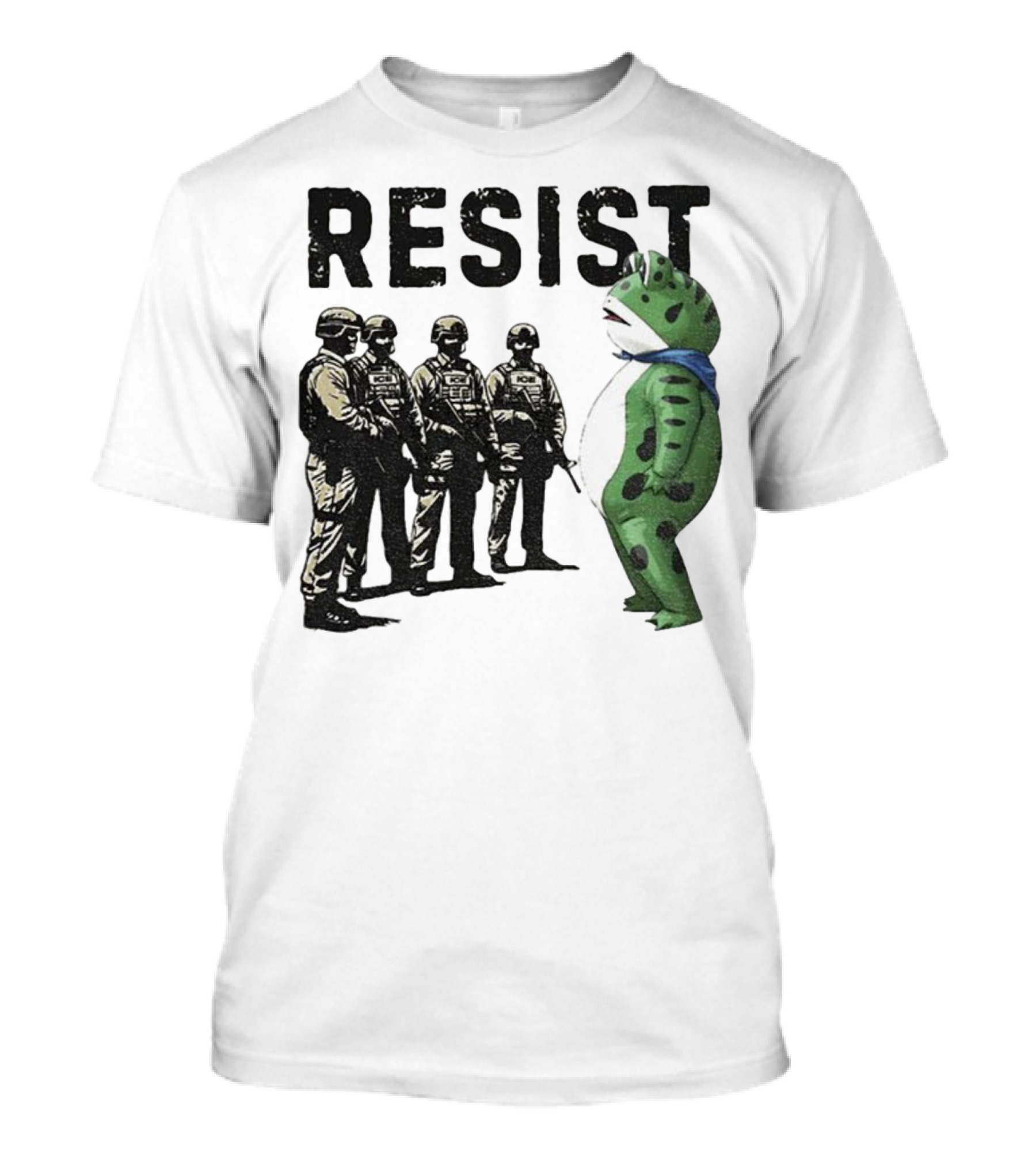 Portland Frog Resist Anti Fascism Anti Trump Protest Graphic T-Shirt