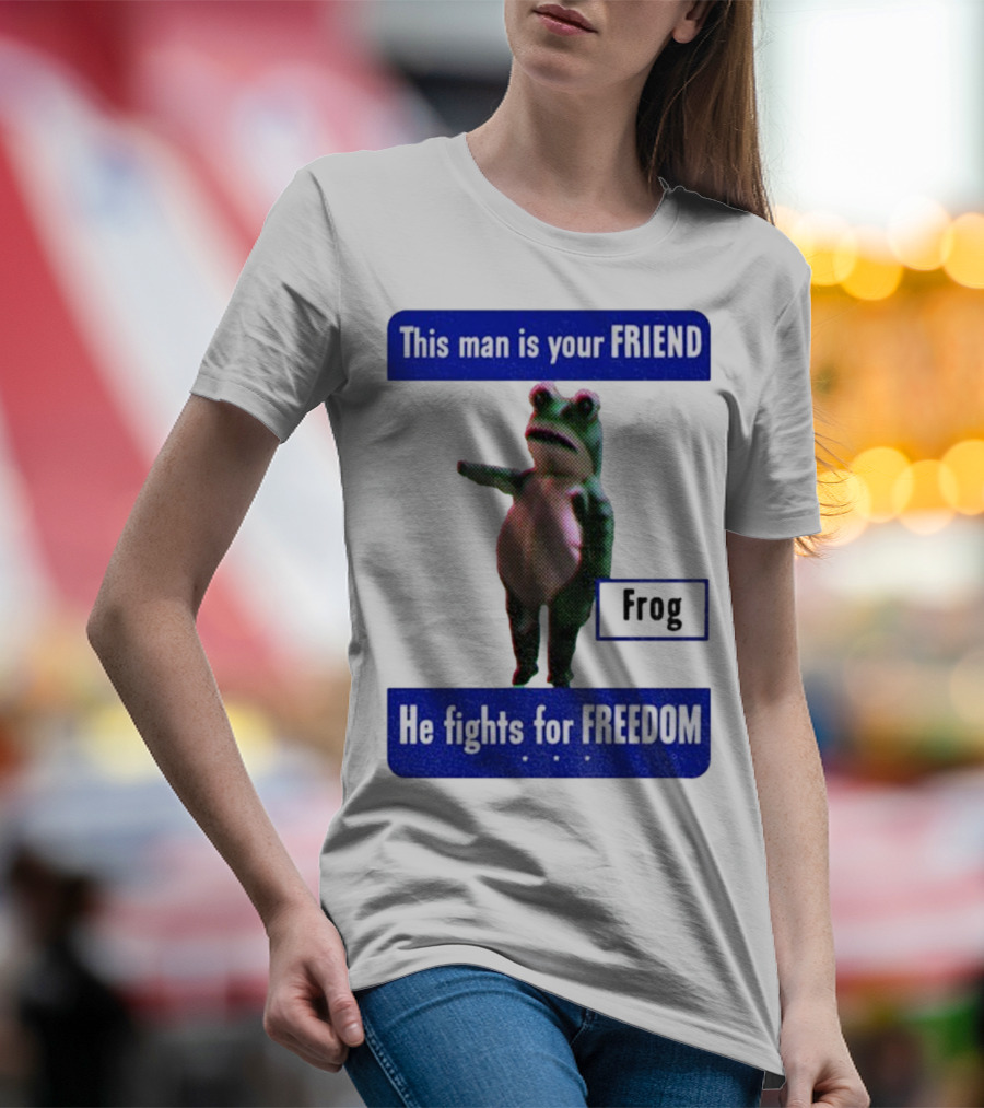 Portland Frog This Man Is Your Friend He Fights For Freedom Anti-ICE T-Shirt