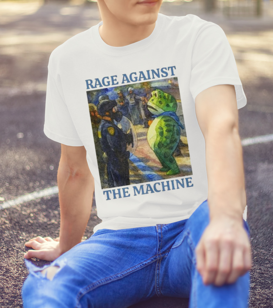 Rage Against The Machine Portland Frog Protest Scene T-Shirt
