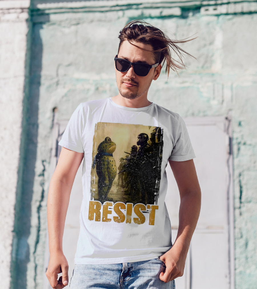 Resist Portland Protest Frog Standoff With Riot Police T-Shirt