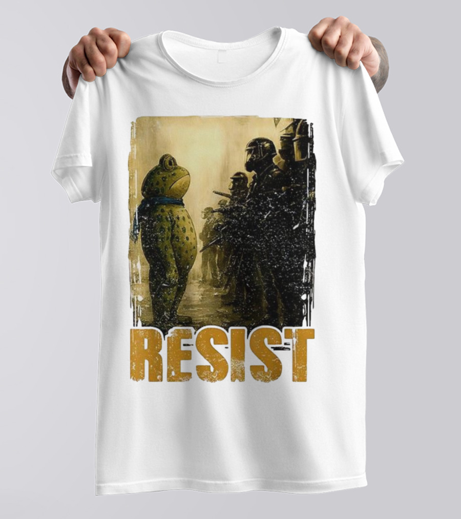 Resist Portland Protest Frog Standoff With Riot Police T-Shirt