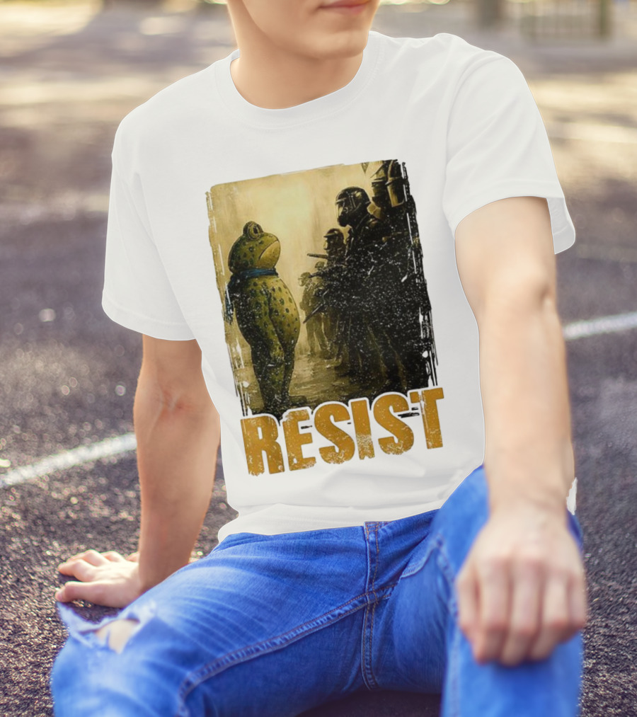 Resist Portland Protest Frog Standoff With Riot Police T-Shirt