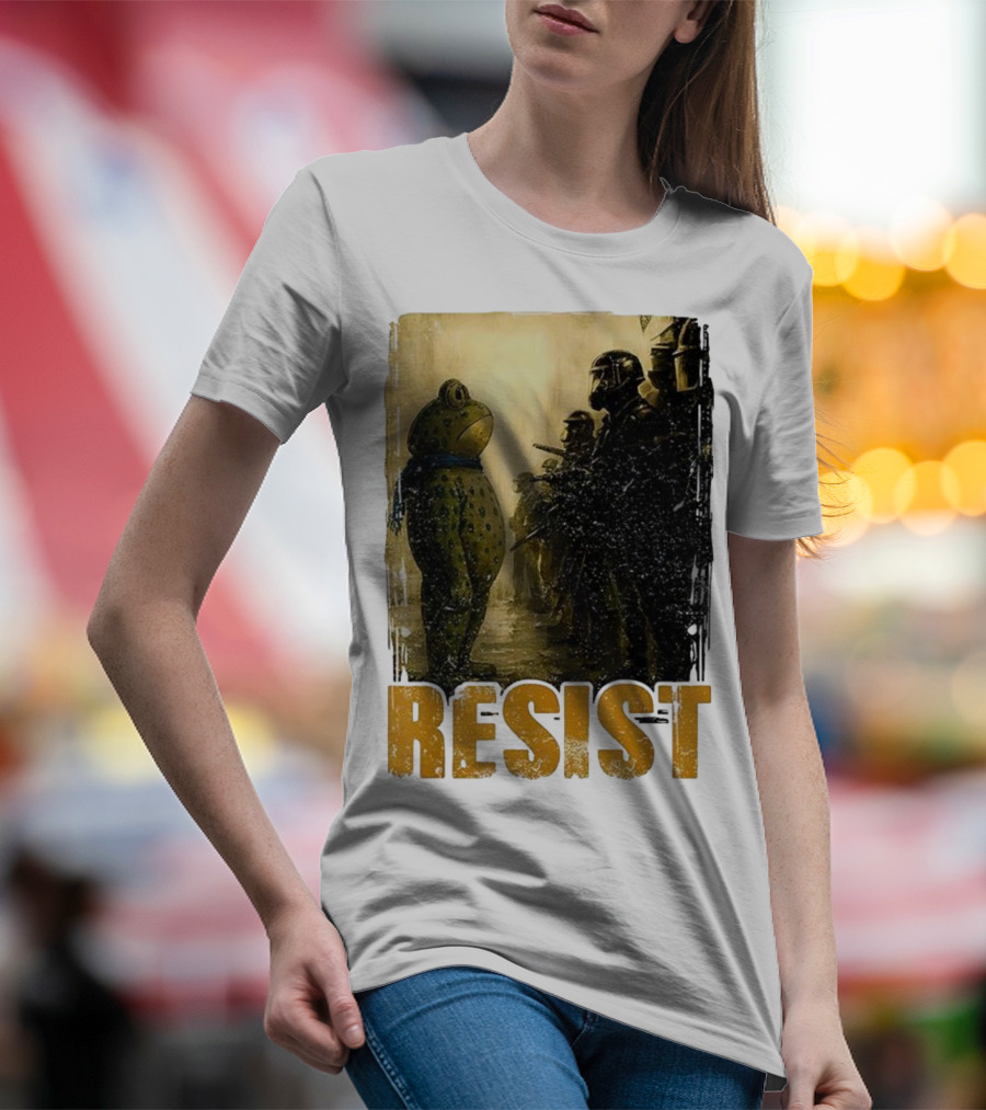Resist Portland Protest Frog Standoff With Riot Police T-Shirt