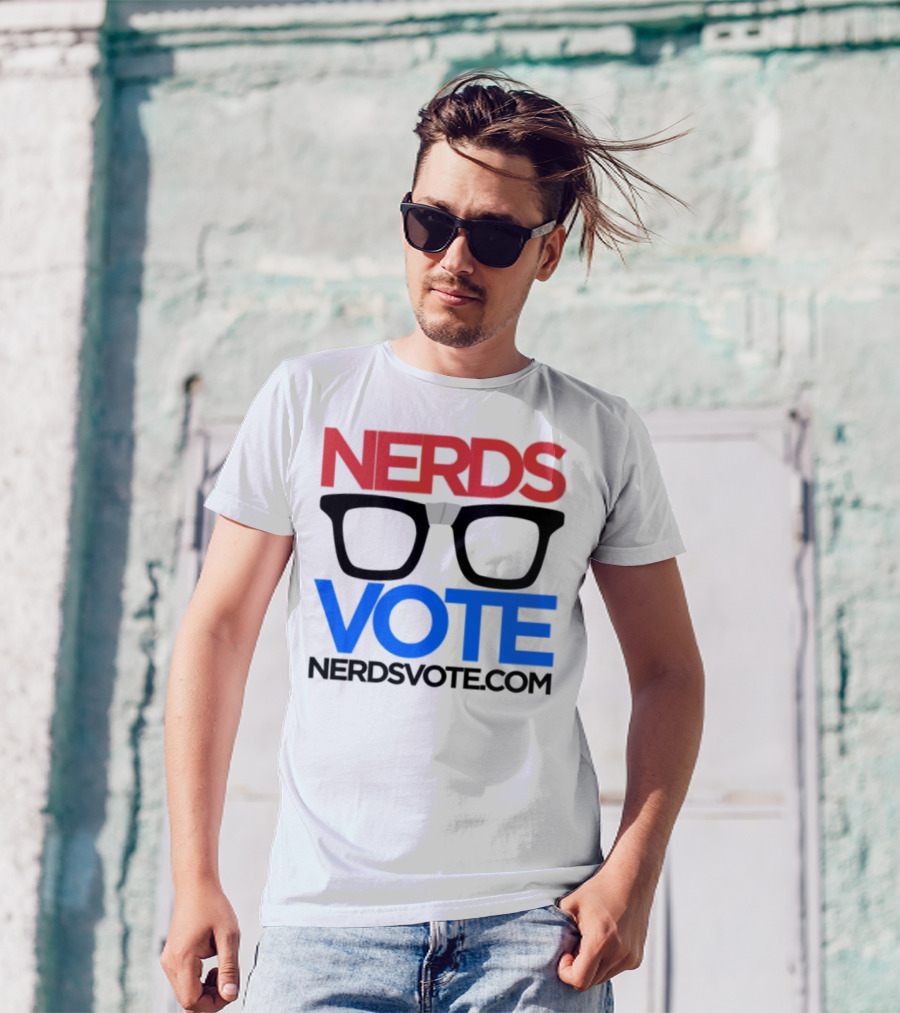 NERDSVOTE Steve Blum Collaboration Nerds Vote Initiative T-Shirt