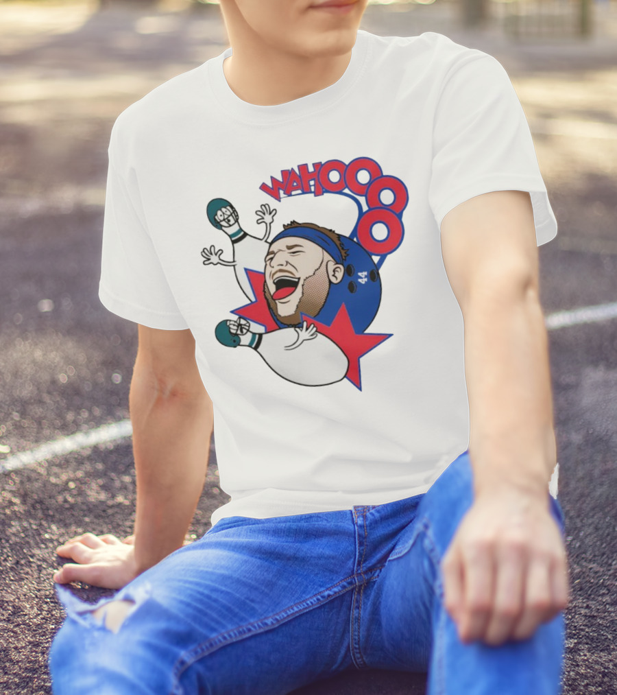 Wahooo Bowling Philadelphia Eagles New York Giants Football Face Off T-Shirt