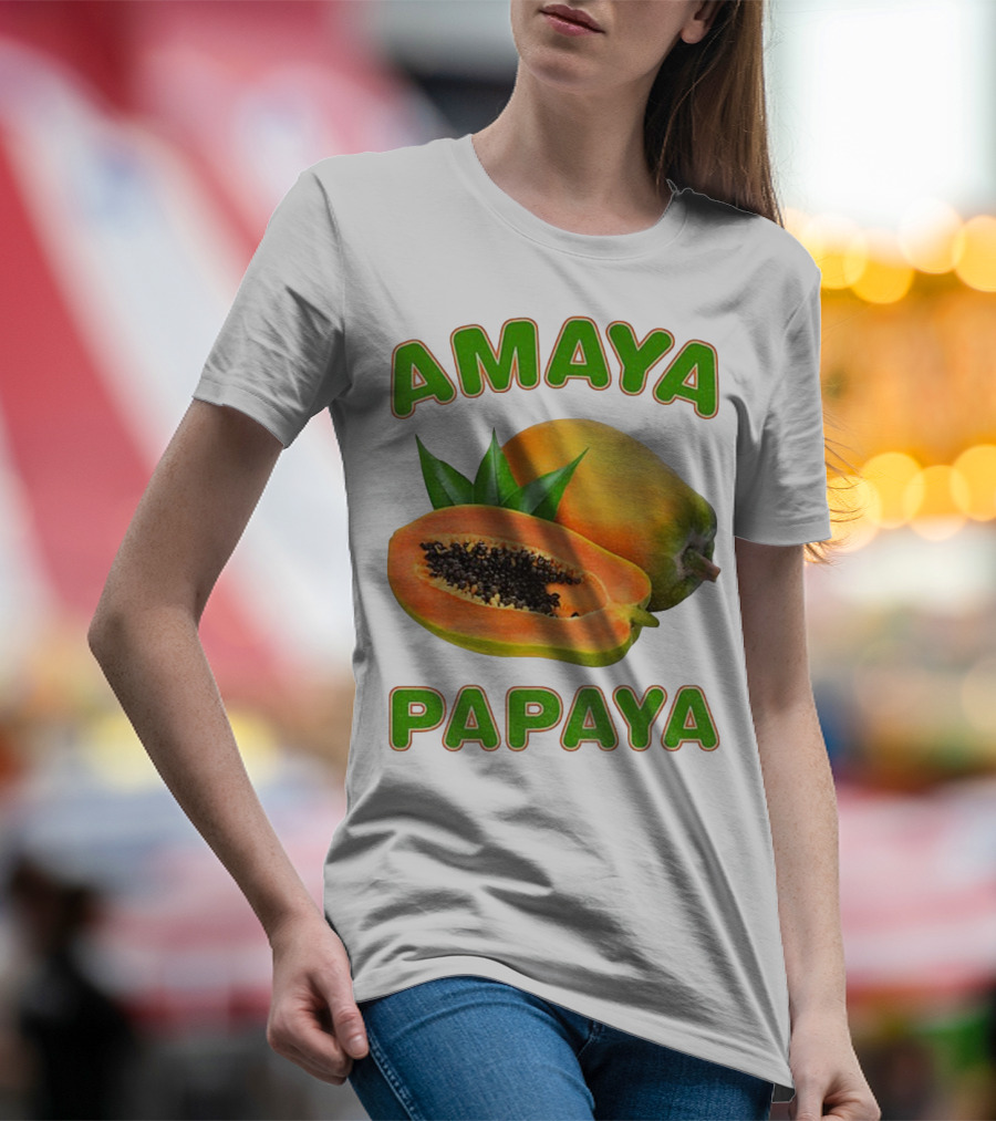 Amaya Papaya Fresh Tropical Fruit Slice T-Shirt