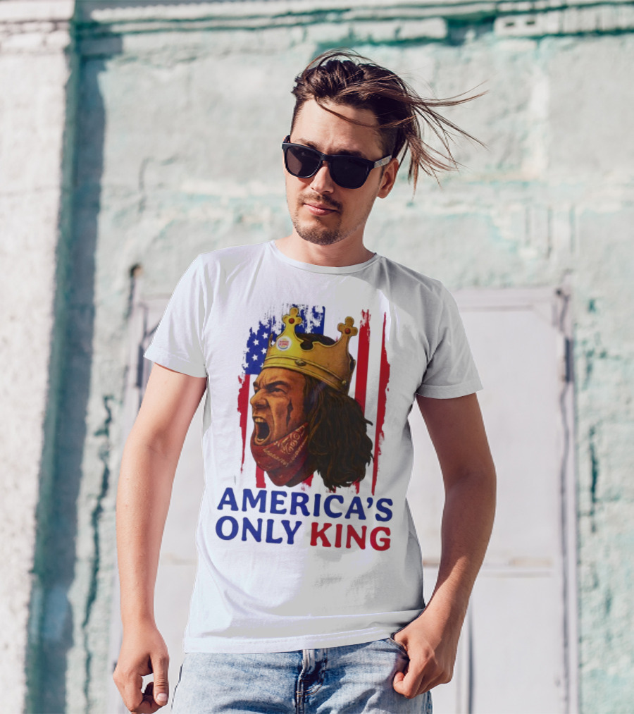 America's Only King Burger King Crown USA Theme T-Shirt