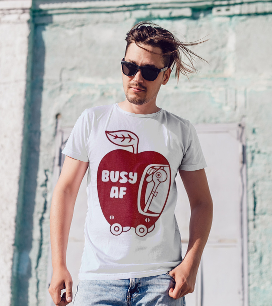 Busy AF Apple Scooter T-Shirt