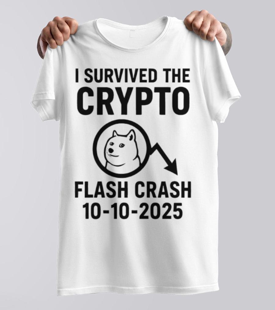Survived The Crypto Flash Crash Dog 10-10-2025 T-Shirt