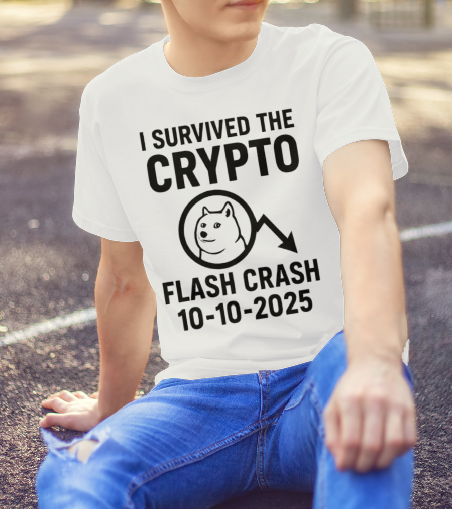 Survived The Crypto Flash Crash Dog 10-10-2025 T-Shirt