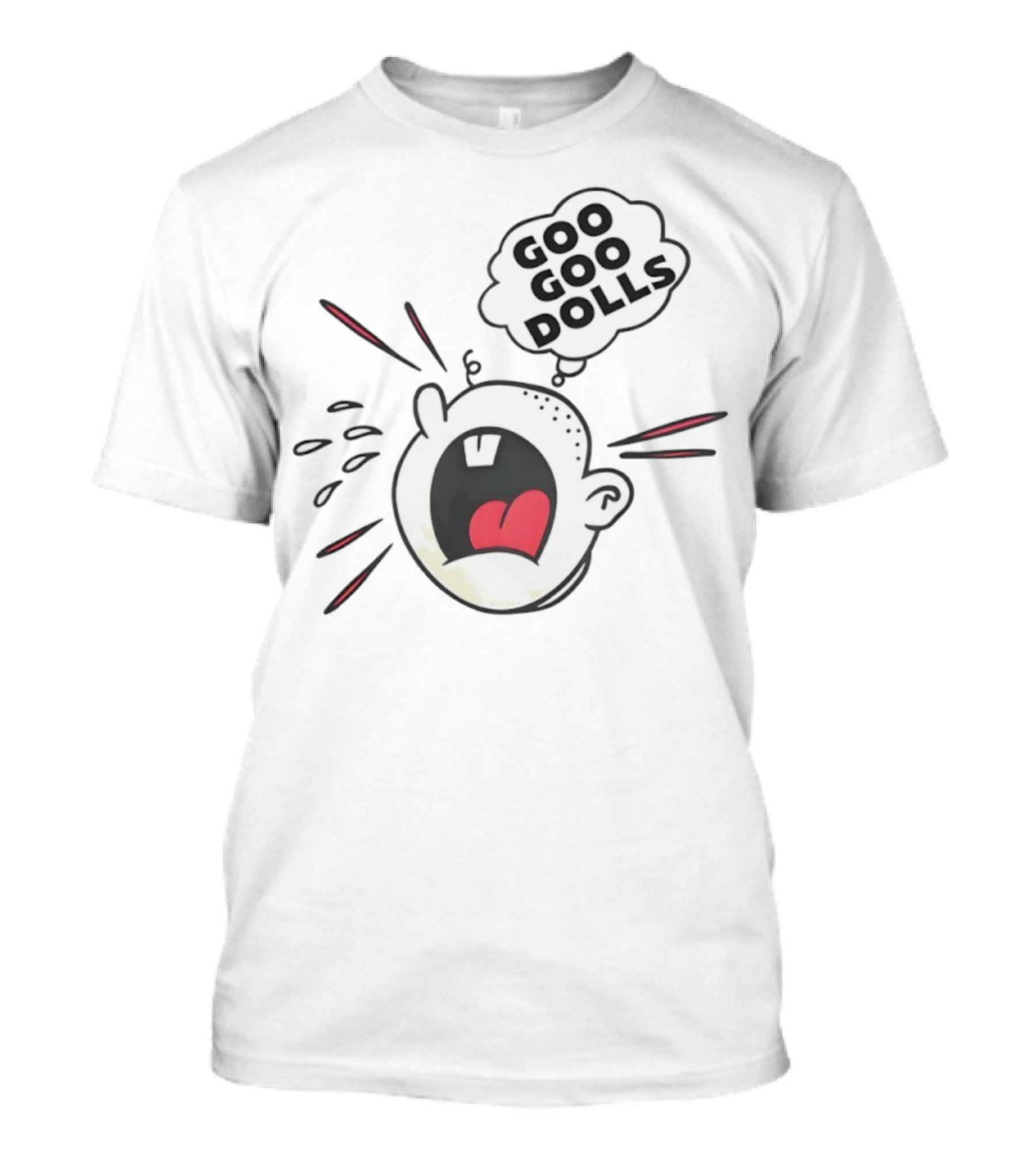 Goo Goo Dolls Shouting Cartoon Illustration T-Shirt