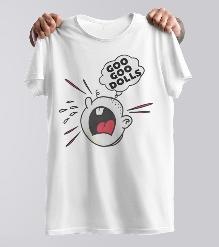 Goo Goo Dolls Shouting Cartoon Illustration T-Shirt