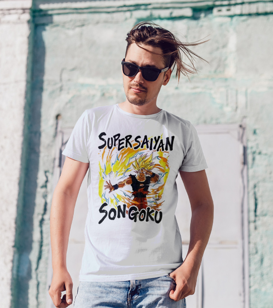 Super Saiyan Son Goku Dragon Ball Flame Aura T-Shirt
