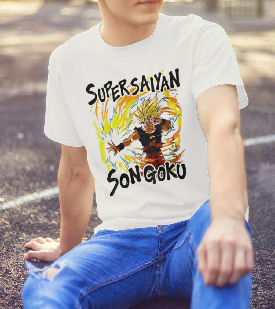 Super Saiyan Son Goku Dragon Ball Flame Aura T-Shirt