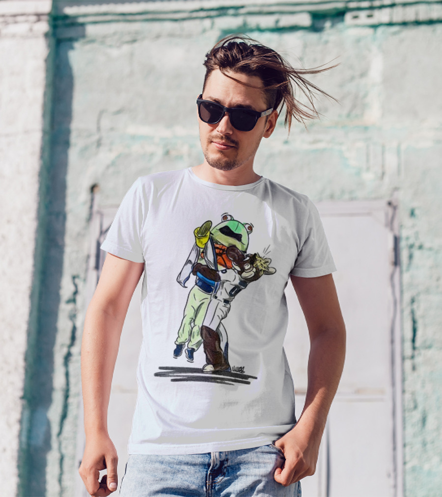 Mariner Moose Hugging Frog Mascot Seattle Mariners MLB Baseball 2025 T-Shirt