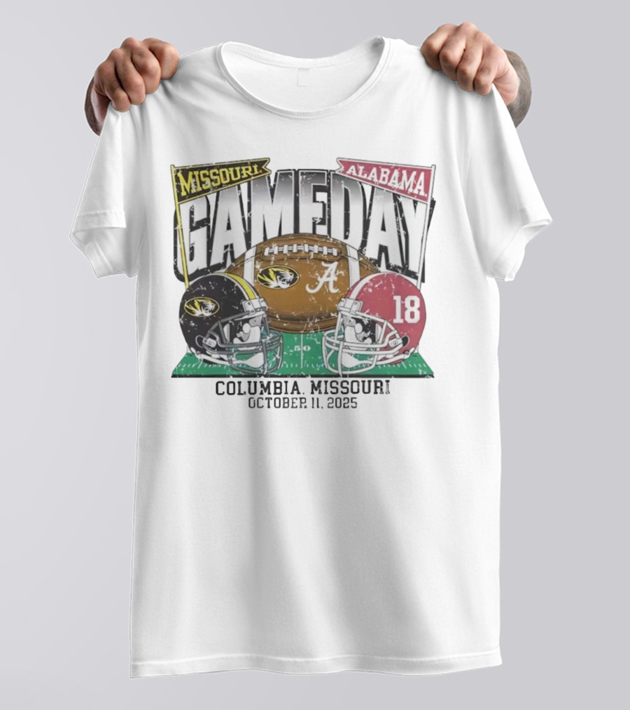 Missouri Alabama Gameday Columbia Missouri October 11 2025 T-Shirt