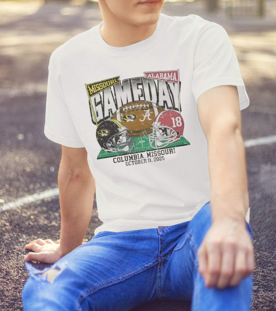 Missouri Alabama Gameday Columbia Missouri October 11 2025 T-Shirt