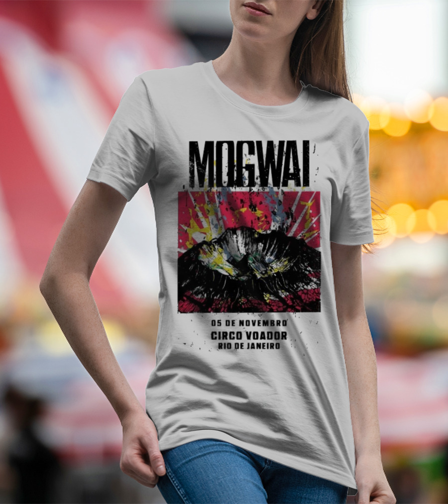 Mogwai Live Circo Voador Rio De Janeiro November 5 2025 Mountain Splash Art T-Shirt